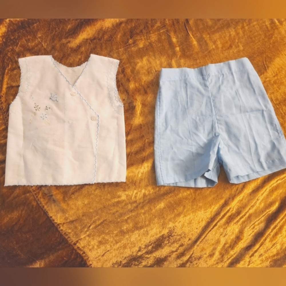 Antique Baby Clothing 2 Piece Set